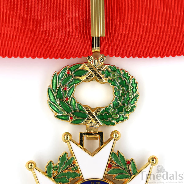 French Legion of Honour Commandeur Medal Replica 3rd Class with Red Ribbon Rare