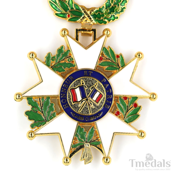 French Legion of Honour Commandeur Medal Replica 3rd Class with Red Ribbon Rare
