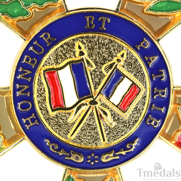 French Legion of Honour Commandeur Medal Replica 3rd Class with Red Ribbon Rare