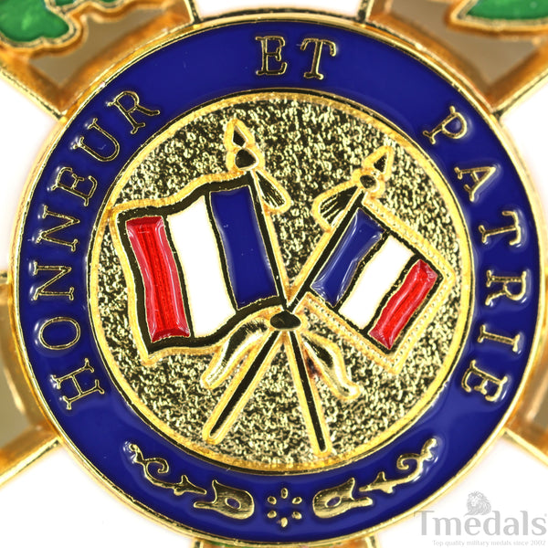 French Legion of Honour Commandeur Medal Replica 3rd Class with Red Ribbon Rare