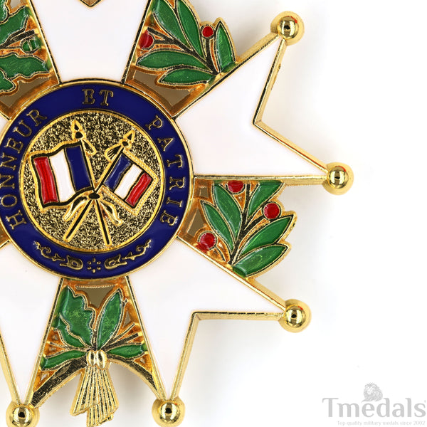 French Legion of Honour Commandeur Medal Replica 3rd Class with Red Ribbon Rare