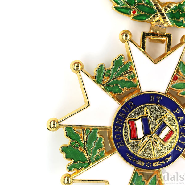 French Legion of Honour Commandeur Medal Replica 3rd Class with Red Ribbon Rare