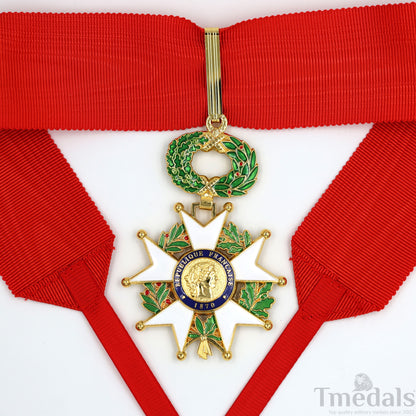 French Legion of Honour Commandeur Medal Replica 3rd Class with Red Ribbon Replica