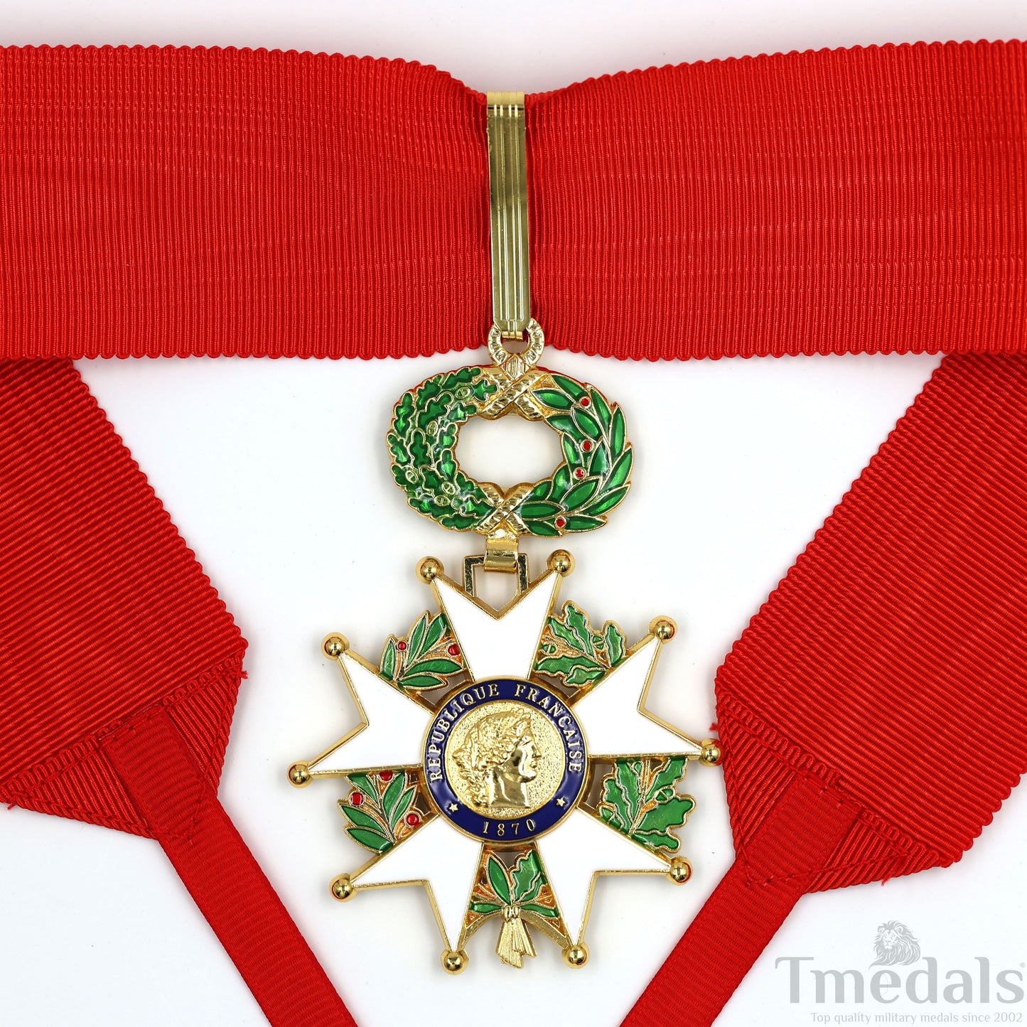 French Legion of Honour Commandeur Medal Replica 3rd Class with Red Ribbon Replica