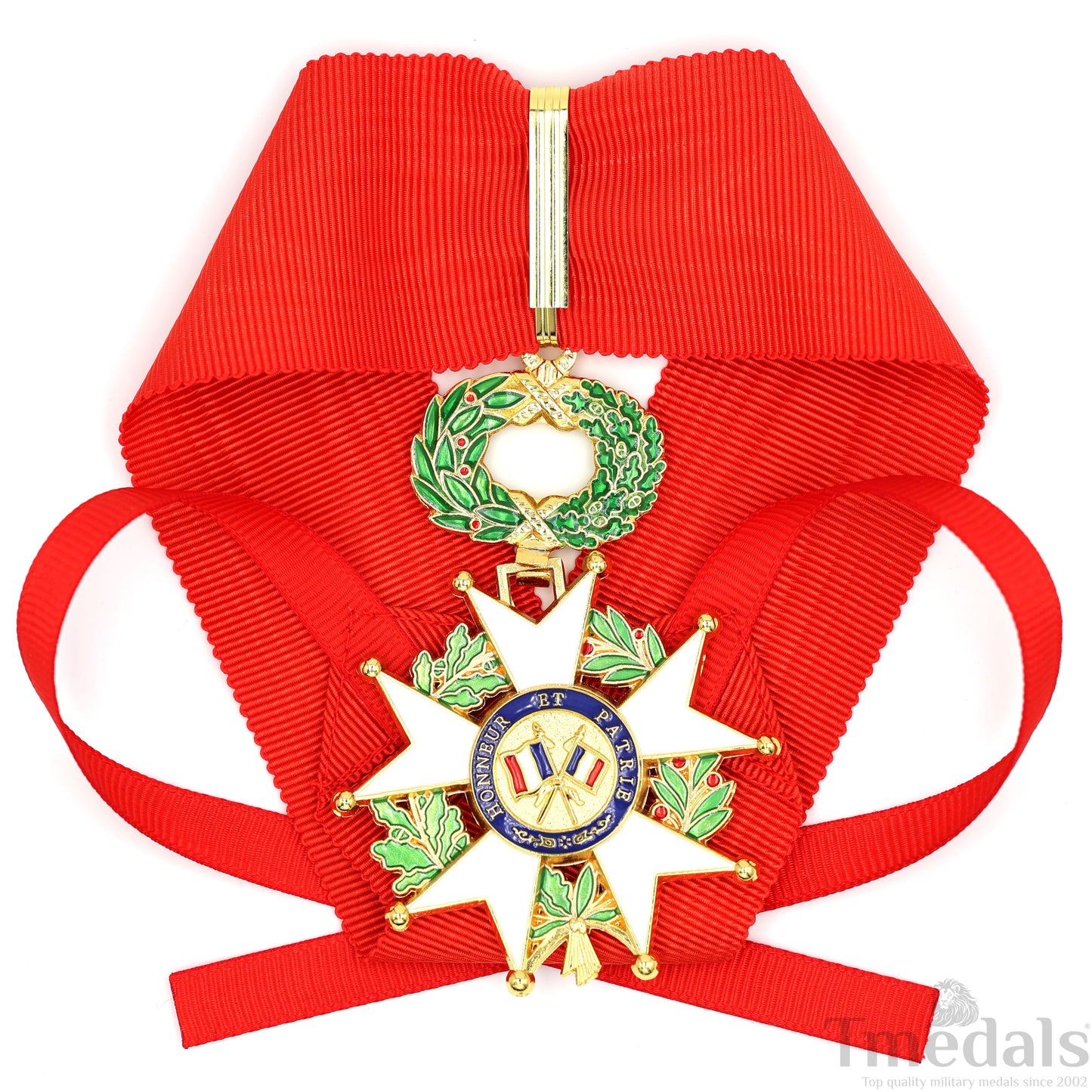 French Legion of Honour Commandeur Medal Replica 3rd Class with Red Ribbon Replica