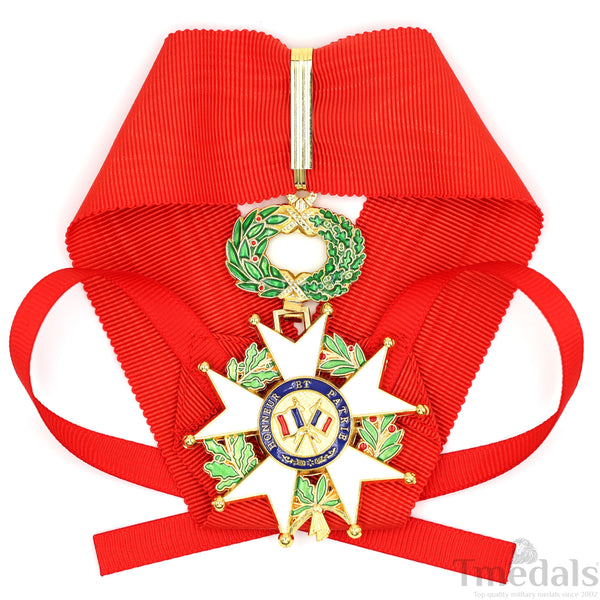 French Legion of Honour Commandeur Medal Replica 3rd Class with Red Ribbon Rare