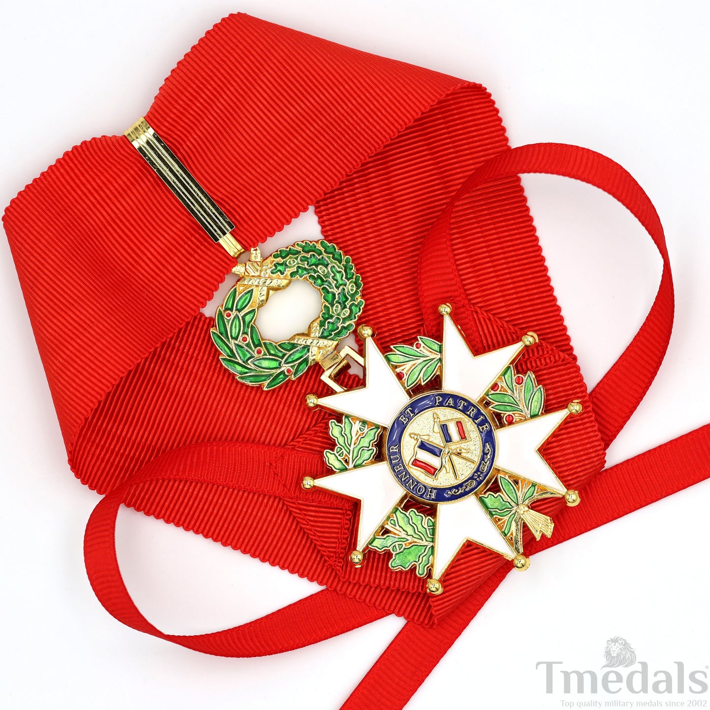 French Legion of Honour Commandeur Medal Replica 3rd Class with Red Ribbon Replica