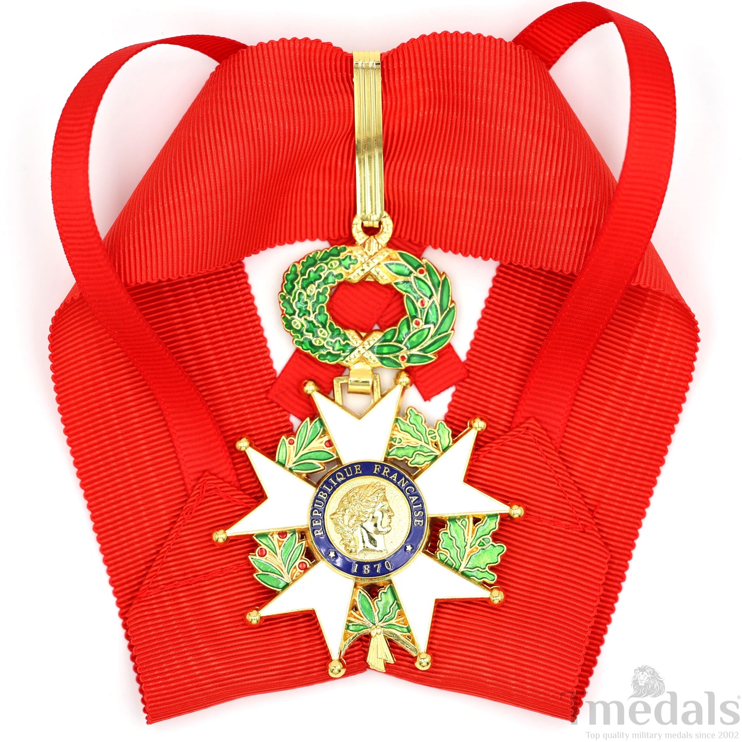 French Legion of Honour Commandeur Medal Replica 3rd Class with Red Ribbon Replica