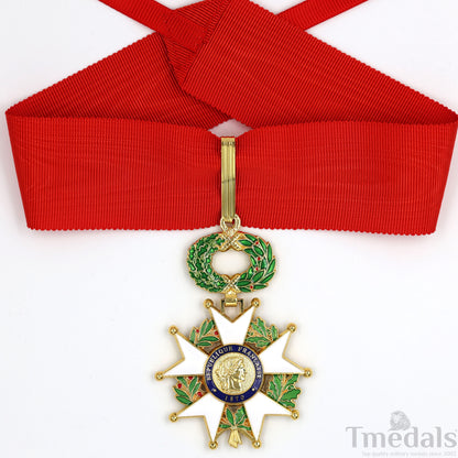French Legion of Honour Commandeur Medal Replica 3rd Class with Red Ribbon Replica