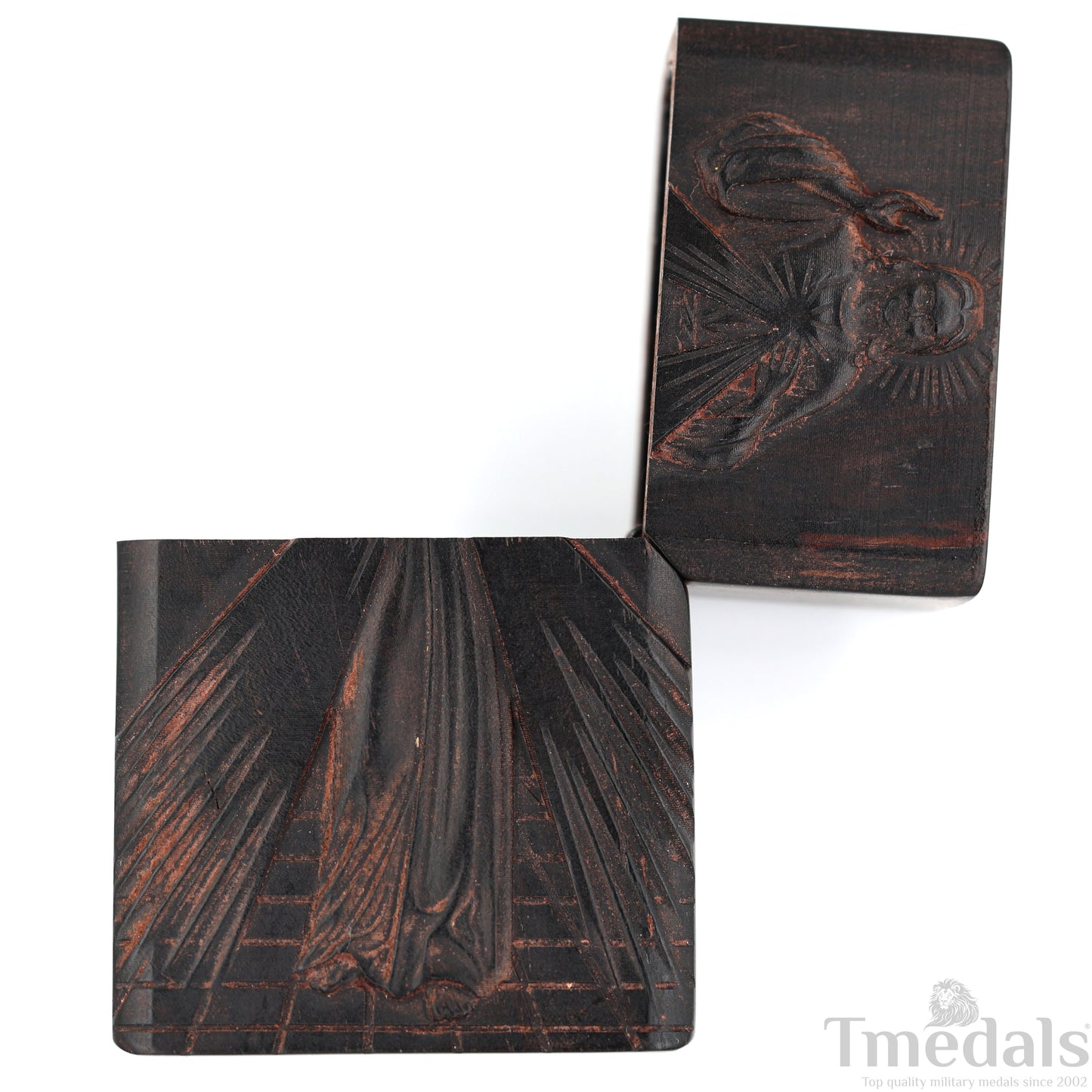 Hand-Carved Religious Wood Lighter Shell–Fits Standard Metal Insert – No Insert