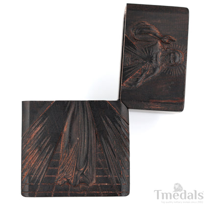 Hand-Carved Religious Wood Lighter Shell–Fits Standard Metal Insert – No Insert