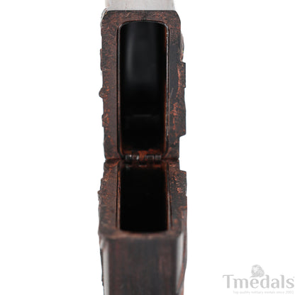 Hand-Carved Religious Wood Lighter Shell–Fits Standard Metal Insert – No Insert