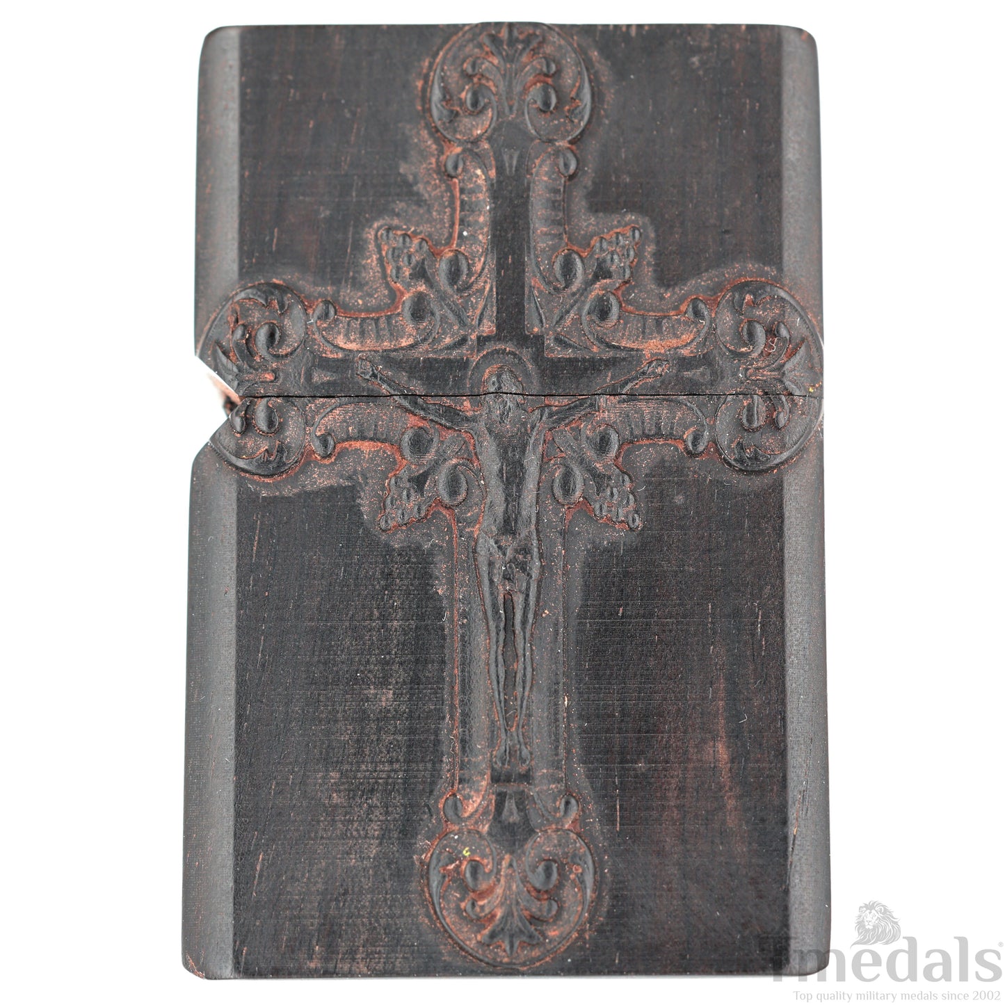 Hand-Carved Religious Wood Lighter Shell–Fits Standard Metal Insert – No Insert