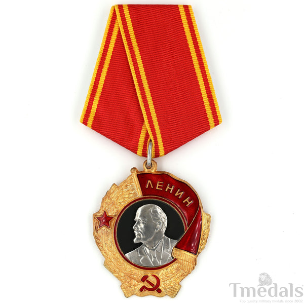 Russia Soviet Union Order of Lenin Medal USSR CCCP Pure Silver Portrait top Rare