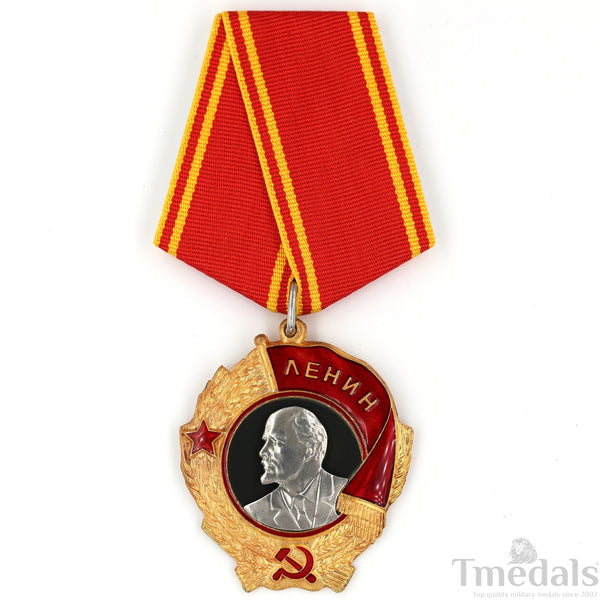 Russia Soviet Union Order of Lenin Medal USSR CCCP Pure Silver Portrait top Rare
