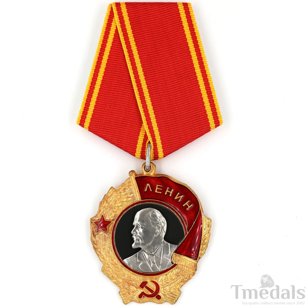 Russia Soviet Union Order of Lenin Medal USSR CCCP Pure Silver Portrait top Rare