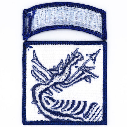 XVIII 18th Airborne Corps Dragon Patch & AIRBORNE Tab Replica – Embroidered Iron-On Set