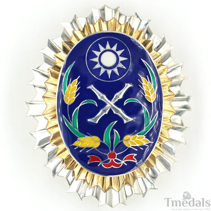 Republic of China Army Officer Academy Badge Pure Silver Replica