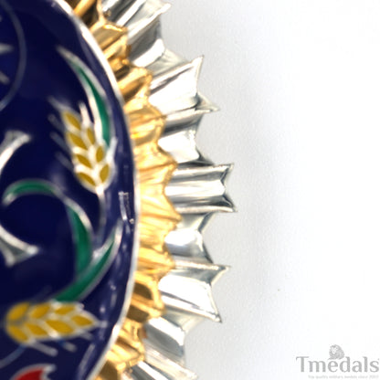 Republic of China Army Officer Academy Badge Pure Silver Replica