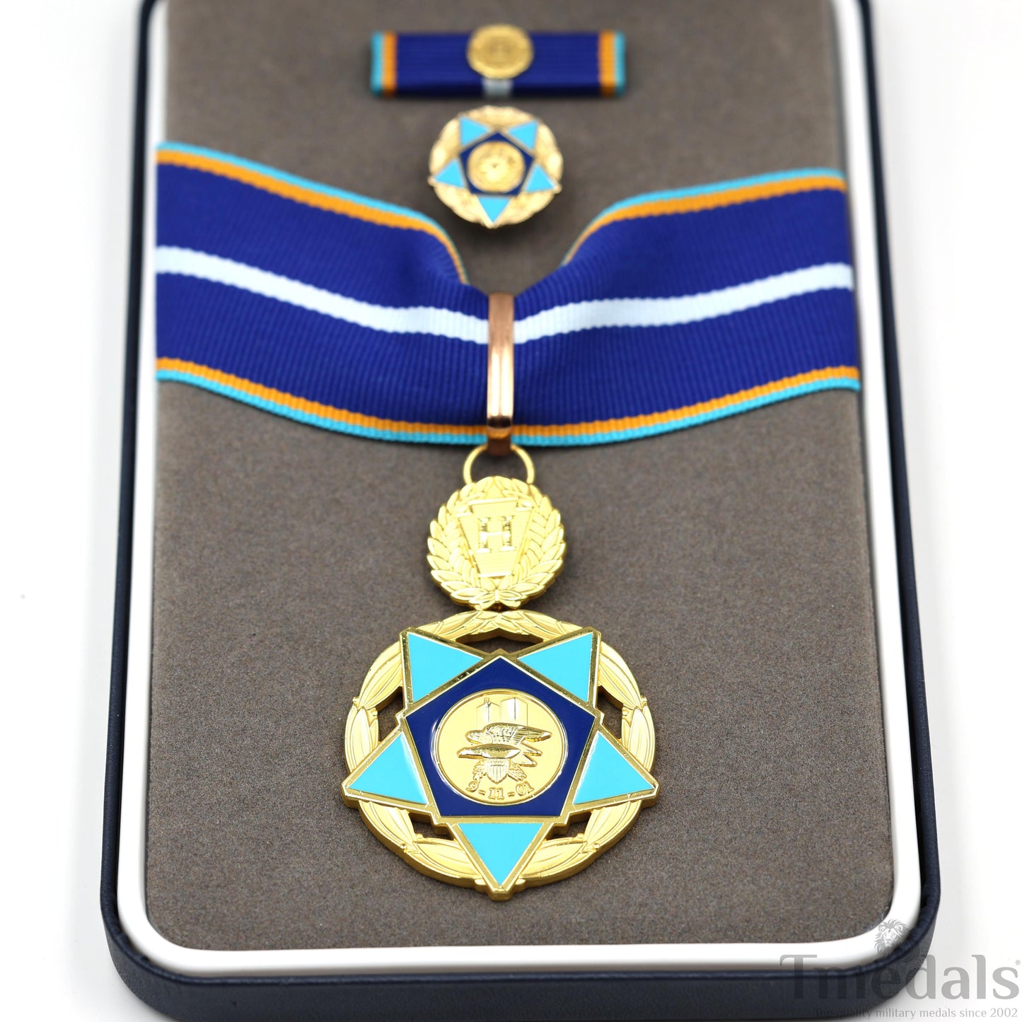 USA 9/11 Heroes Medal of Valor Order - 911 2001 Complete Presentation full Set Replica