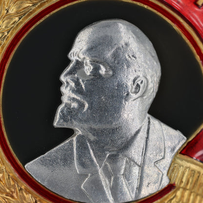 Order of Lenin Type 3 Medal (1936–1943) – 925 Sterling Silver Lenin Portrait – Gilt Gold Enamel Replica