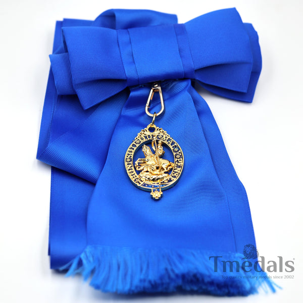 UK the British Order of the Garter Sash+ Badge Medal Brass Top Rare!!