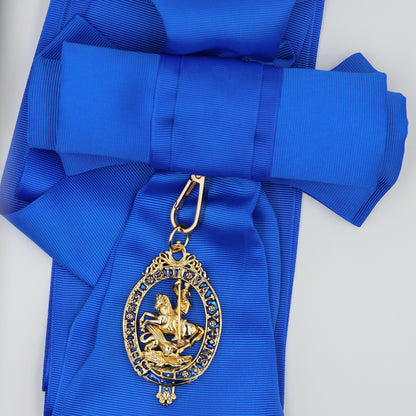 UK the British Order of the Garter Sash+ Badge Medal Brass