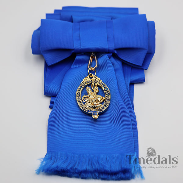 UK the British Order of the Garter Sash+ Badge Medal Brass Top Rare!!