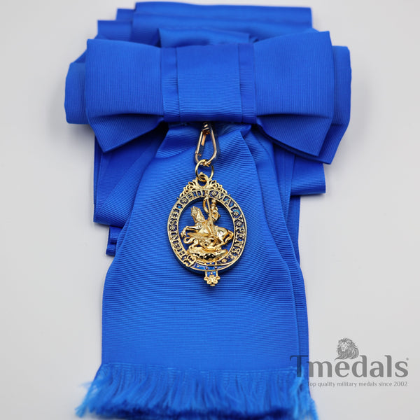 UK the British Order of the Garter Sash+ Badge Medal Brass Top Rare!!