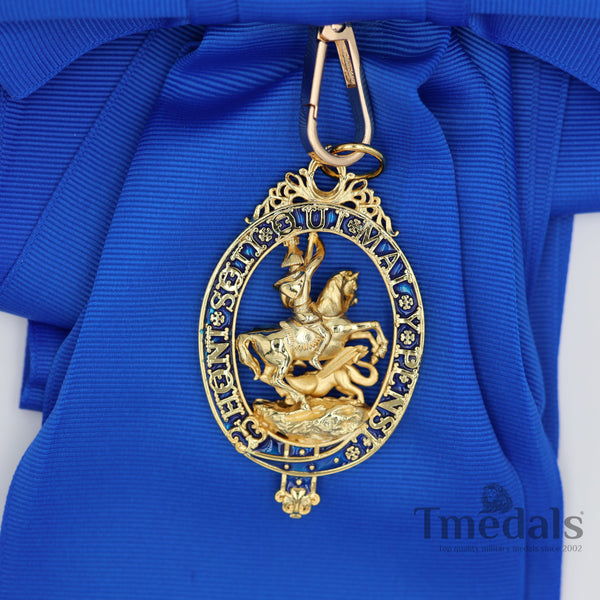 UK the British Order of the Garter Sash+ Badge Medal Brass Top Rare!!