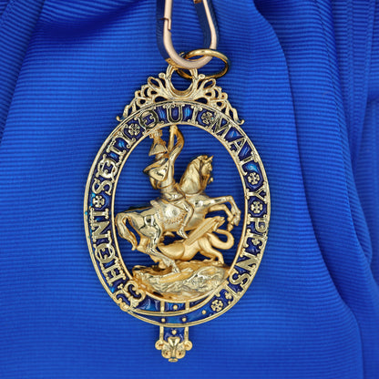UK the British Order of the Garter Sash+ Badge Medal Brass