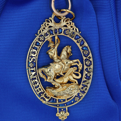 UK the British Order of the Garter Sash+ Badge Medal Brass