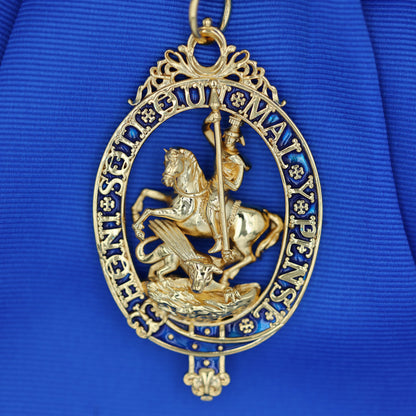 UK the British Order of the Garter Sash+ Badge Medal Brass