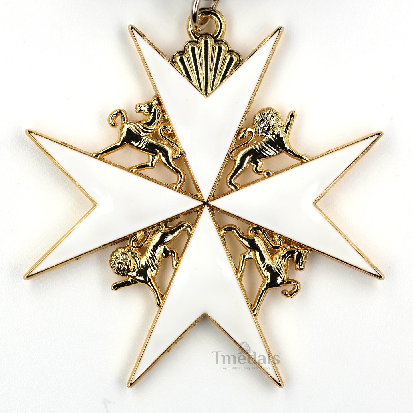 Order of St John Medal officer class Badge Maltese Cross Gold Full-Size Replica