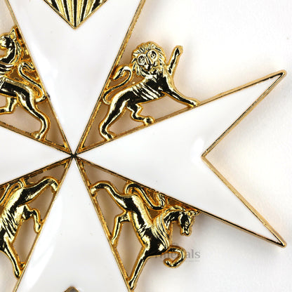 Order of St John Medal officer class Badge Maltese Cross Gold Full-Size Replica