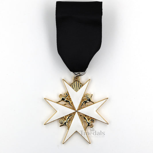 Order of St John Medal officer class Badge Maltese Cross Gold Full-Size Replica