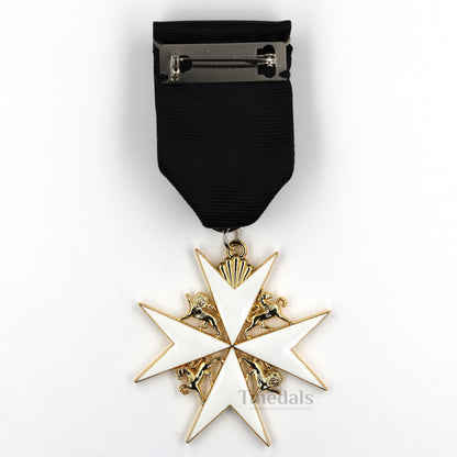 Order of St John Medal officer class Badge Maltese Cross Gold Full-Size Replica