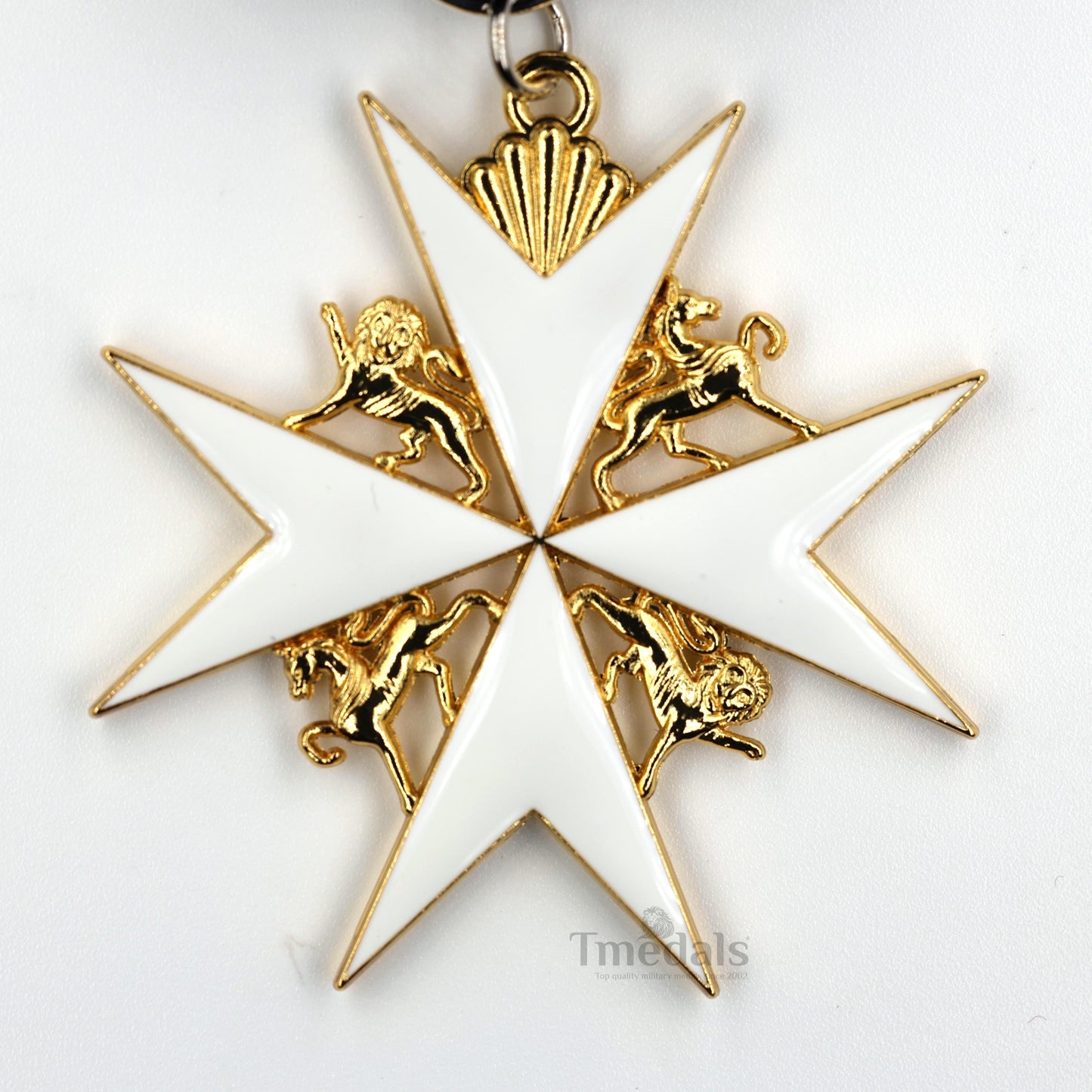 Order of St John Medal officer class Badge Maltese Cross Gold Full-Size Replica