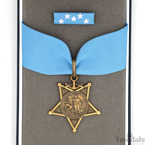 CASED U.S. USA Medal of Honor Navy 1913-1919 MOH Ribbon Bar Congressional Replica Reproduction Order Badge WW12 COPY Repro ORDEN MEDAILLE