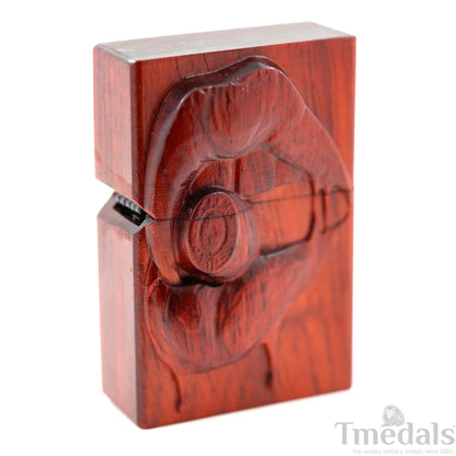 Sexy Lips Carved Wooden Lighter Case – Fits Standard Insert – No Insert