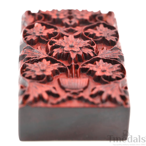 Hand-Carved Floral Wooden Lighter Case – Fits Standard Insert – No Insert