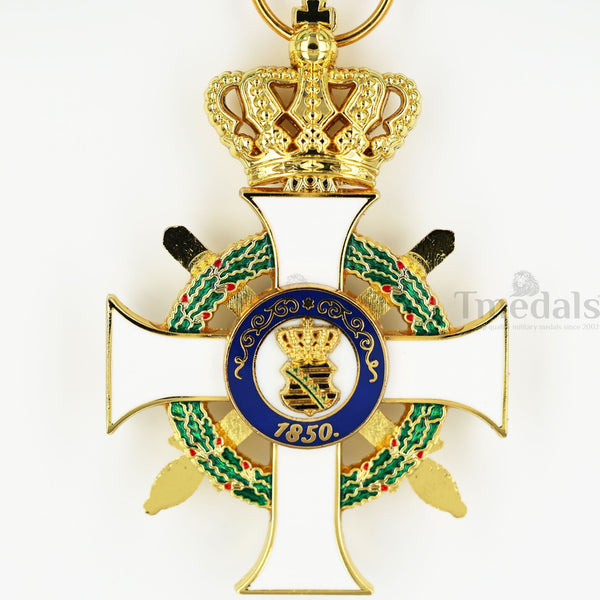Albert Order Commander Cross with Swords & Crown Replica – Saxony Type II 1850