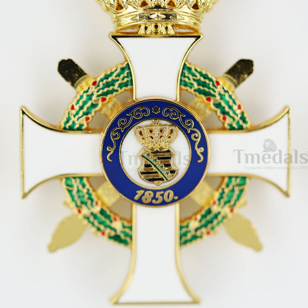 Albert Order Commander Cross with Swords & Crown Replica – Saxony Type II 1850