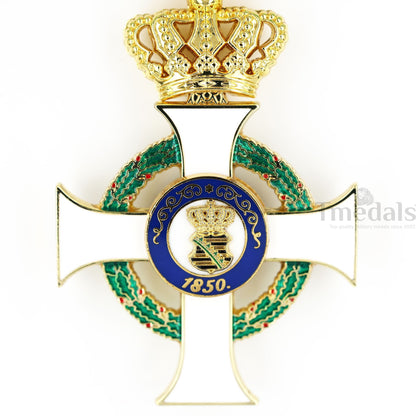 Albert Order 1st class Commander Cross with Crown Replica – Saxony Type II 1850