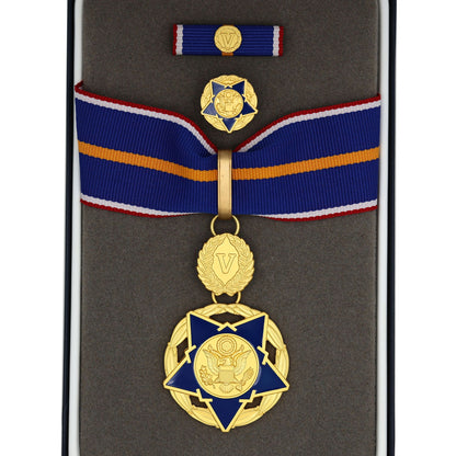 US DOJ Public Safety Medal of Valor Replica – Full Size Set Gilt Brass USA Medal