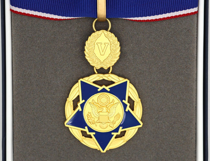 US DOJ Public Safety Medal of Valor Replica – Full Size Set Gilt Brass USA Medal