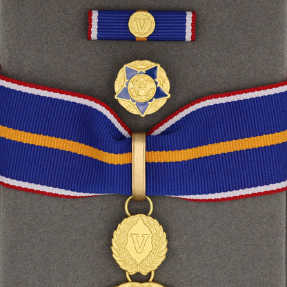 US DOJ Public Safety Medal of Valor Replica – Full Size Set Gilt Brass USA Medal