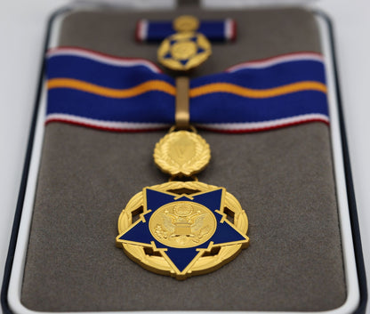 US DOJ Public Safety Medal of Valor Replica – Full Size Set Gilt Brass USA Medal