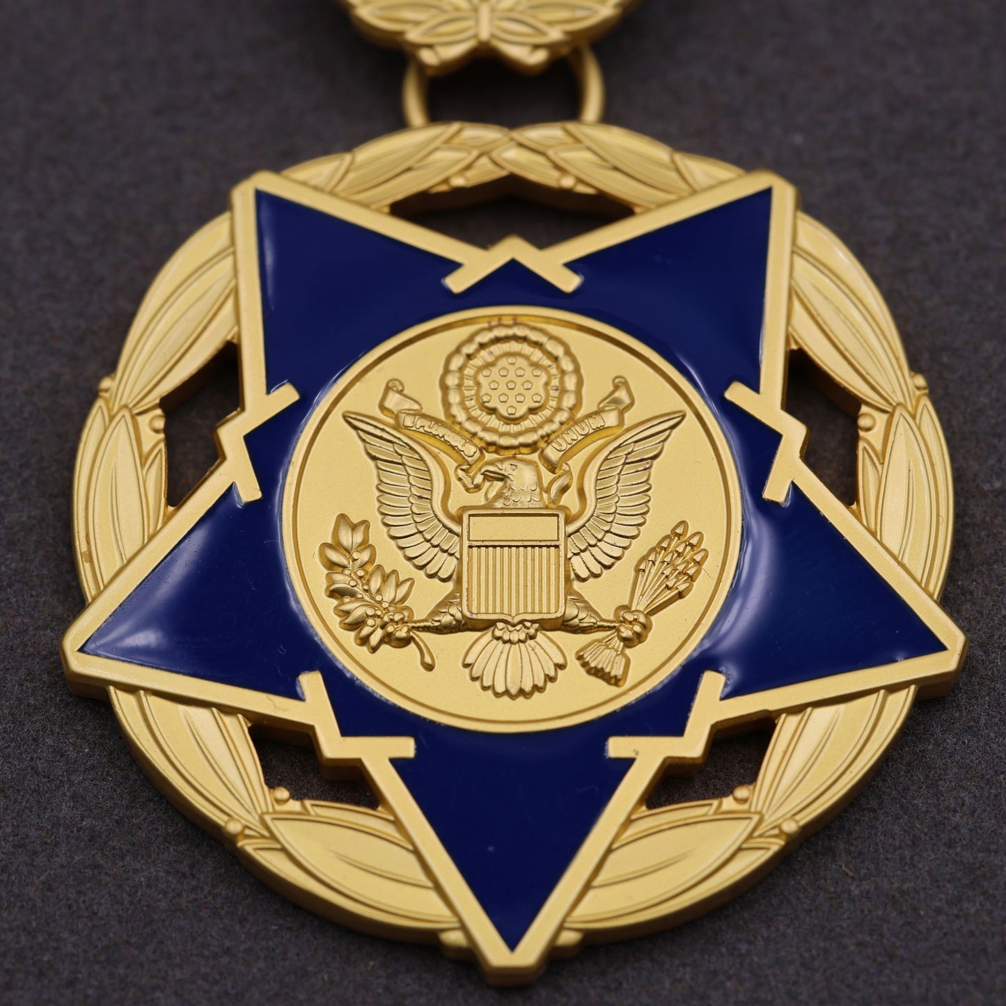US DOJ Public Safety Medal of Valor Replica – Full Size Set Gilt Brass USA Medal
