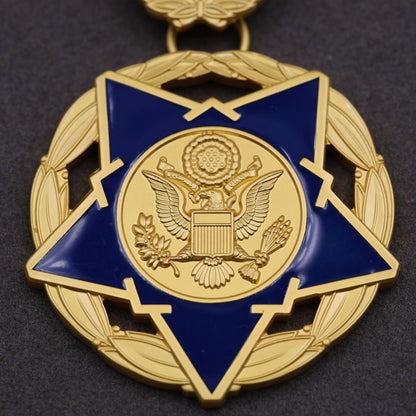 US DOJ Public Safety Medal of Valor Replica – Full Size Set Gilt Brass USA Medal